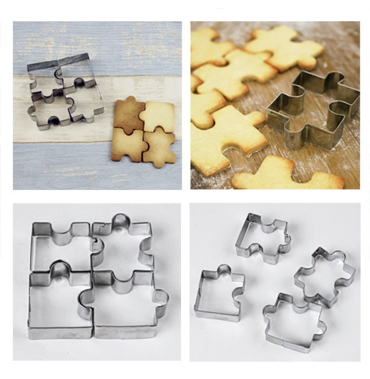 Baking Tools 4-Piece Stainless Steel Cake Biscuit Mold SHANVY