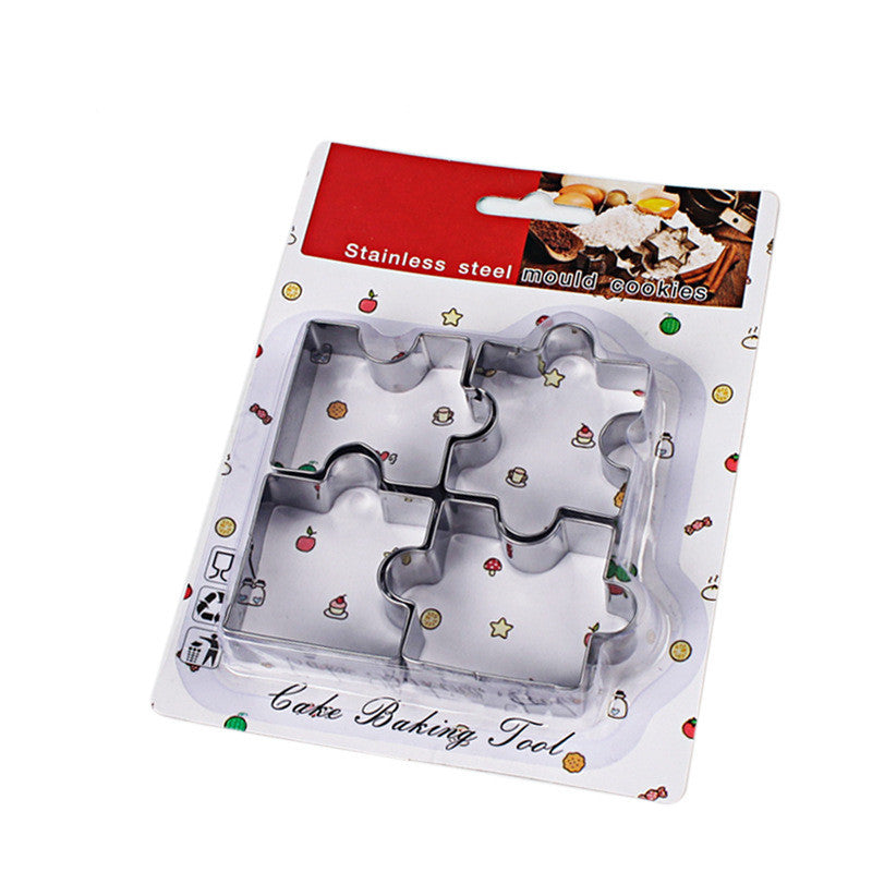 Baking Tools 4-Piece Stainless Steel Cake Biscuit Mold SHANVY