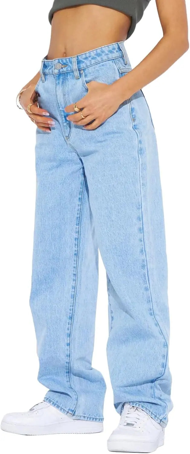 Women's High Waisted Boyfriend Baggy Jeans SHANVY