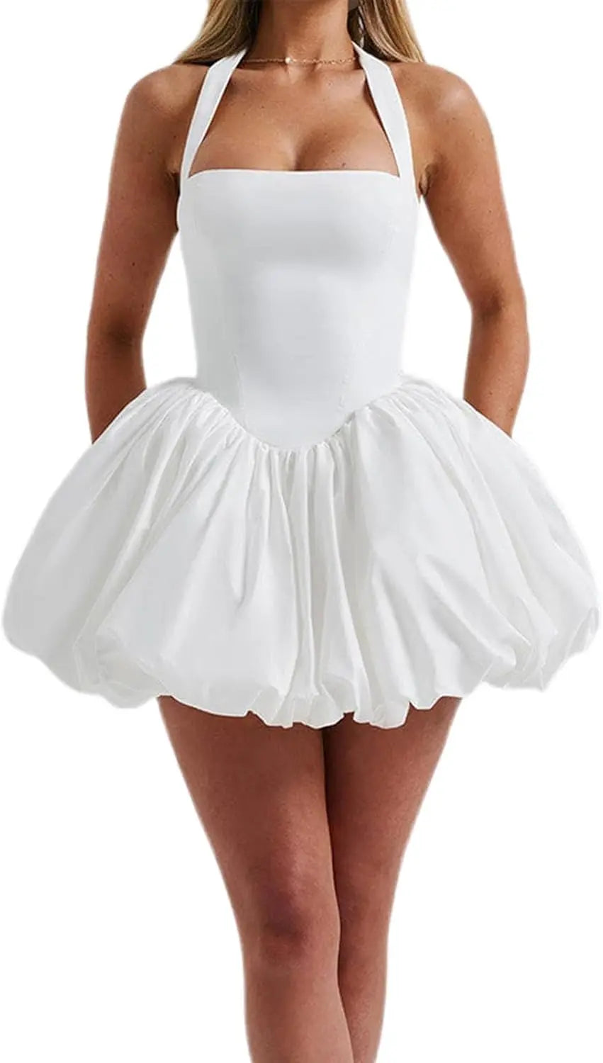 Bubble Mini Dress Sexy Open Back SHANVY