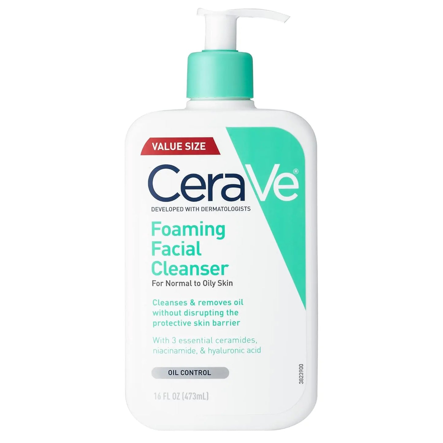 Facial Cleanser | Daily Face Wash for Oily Skin with Hyaluronic Acid, Ceramides, and Niacinamide| Fragrance Free | 16 Fluid Ounce SHANVY