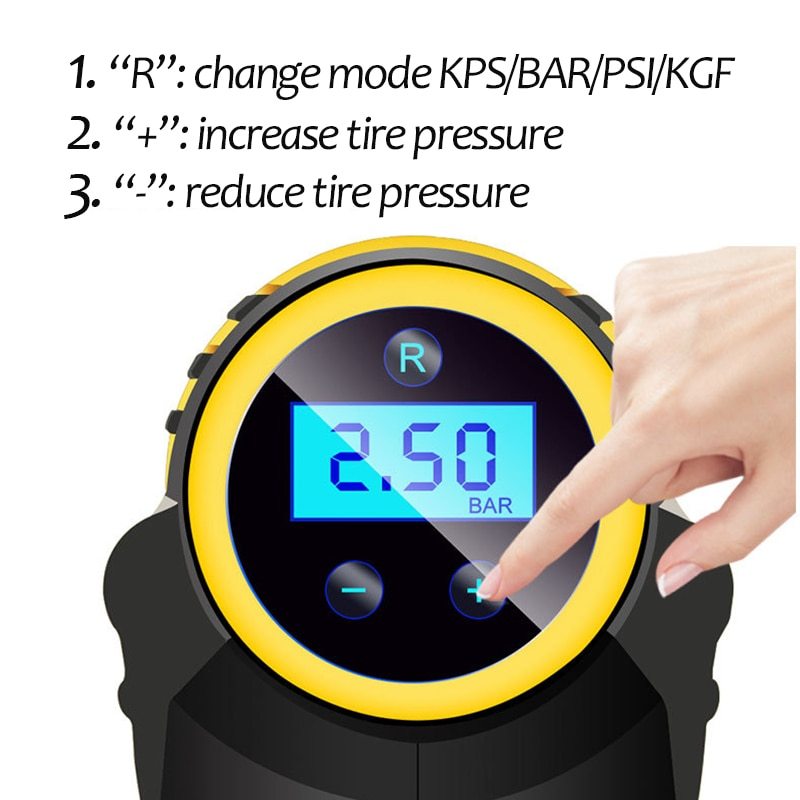Automatic Portable Handheld Digital LED Smart Car Air Compressor SHANVY