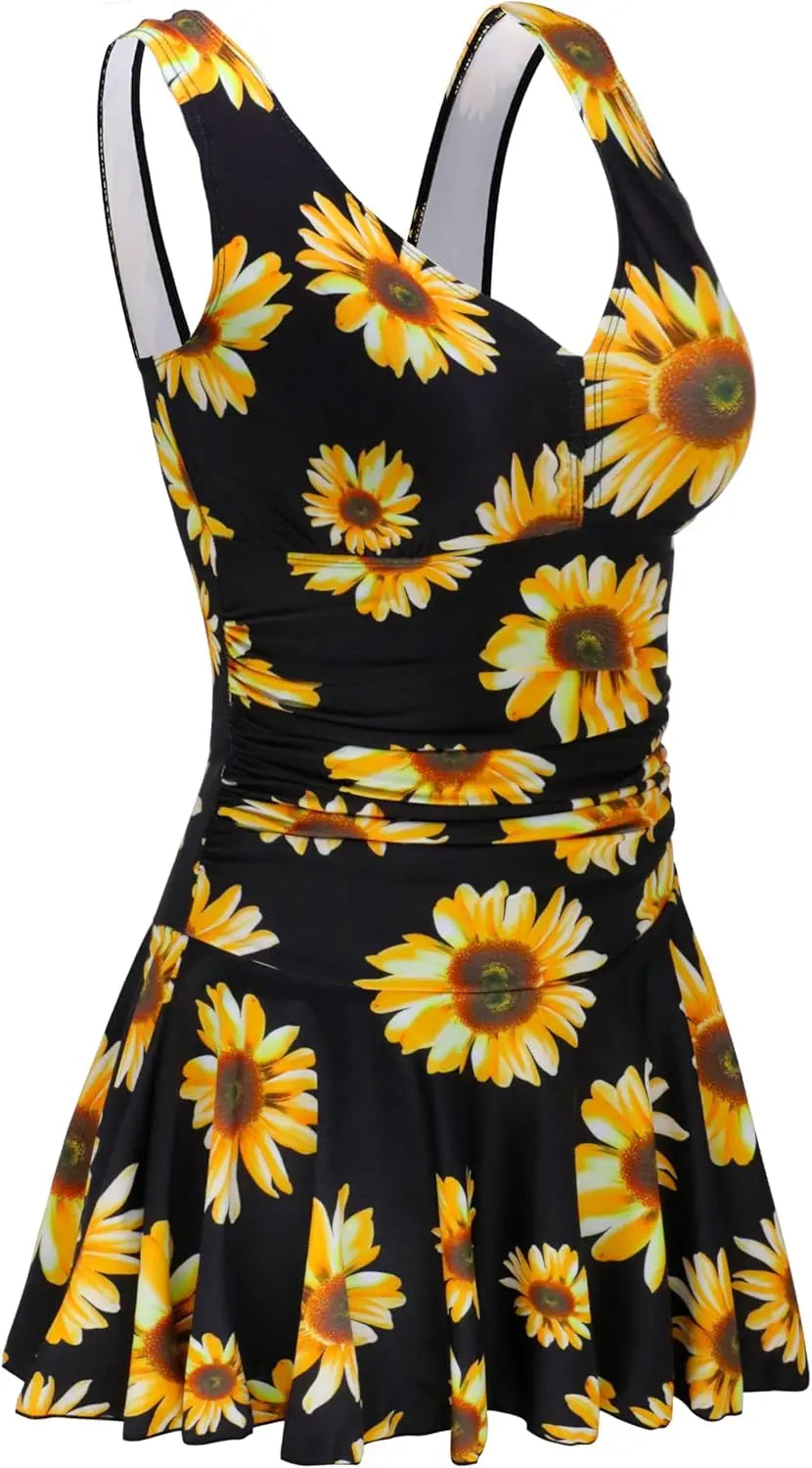 Women's One Piece Plus Size Swimsuits Tummy Control SHANVY