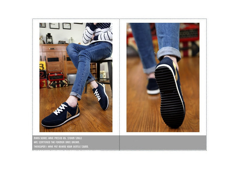 Men's tide shoes linen breathable casual shoes Korean youth students canvas shoes sports shoes SHANVY