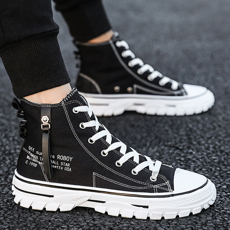 Canvas Shoes, Breathable Thick Sole, Board Shoes, Gaobang Casual Shoes SHANVY