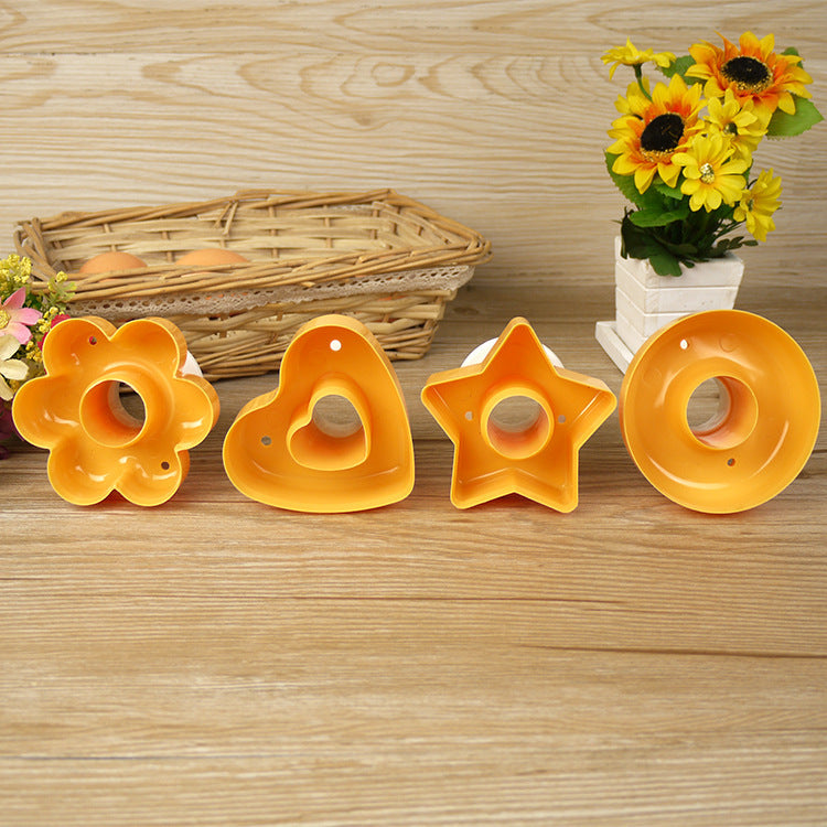 Baking Tools Heart Flower Star Round Donut Mold Press SHANVY