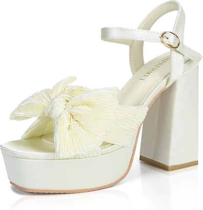 Bow Knot Platform Heels for Women SHANVY