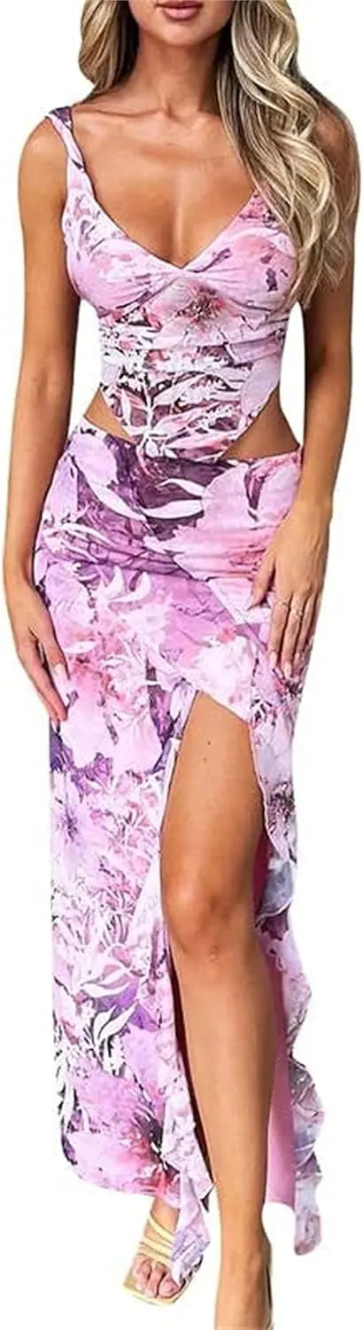Women 2 Pieces Maxi Skirts Thopavenoir