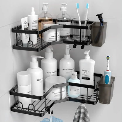 Shower Caddy, 2 Pack Adhesive Shower Corner Organizer Shelves, SHANVY