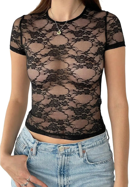 Backless Lace Crop Top Open Back Shee SHANVY