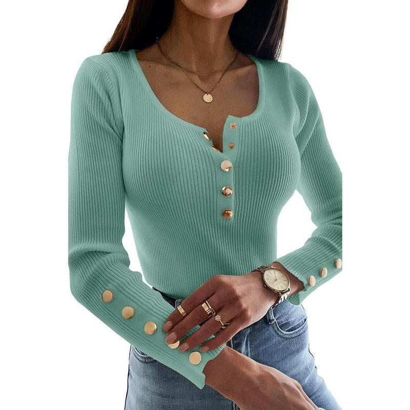  Womens Sexy Long Sleeve Sweater 