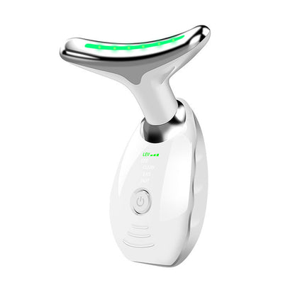 Neck Face Beauty Device Colorful LED Photon Therapy Skin Tighten Reduce Double Chin Anti Wrinkle Remove Lifting Massager SHANVY